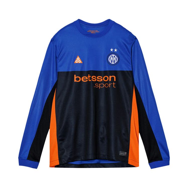 Nike x Inter Milan ACG Dri-Fit Long-Sleeve Replica Jersey 'Hyper Blue/Black/Safety Orange'