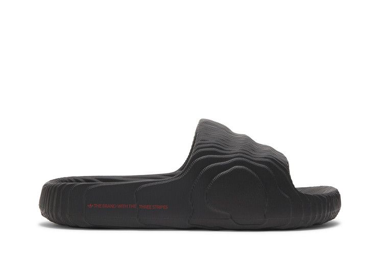 adidas Adilette 22 Slides 'Black Scarlet'