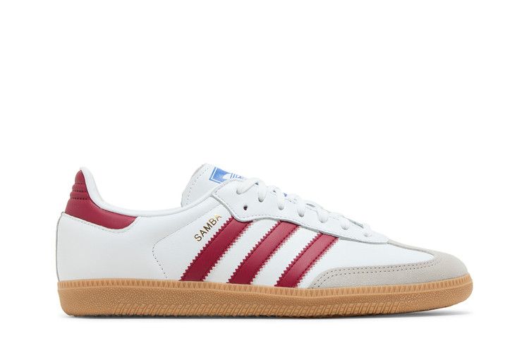 adidas Samba OG J 'White Collegiate Burgundy Gum'