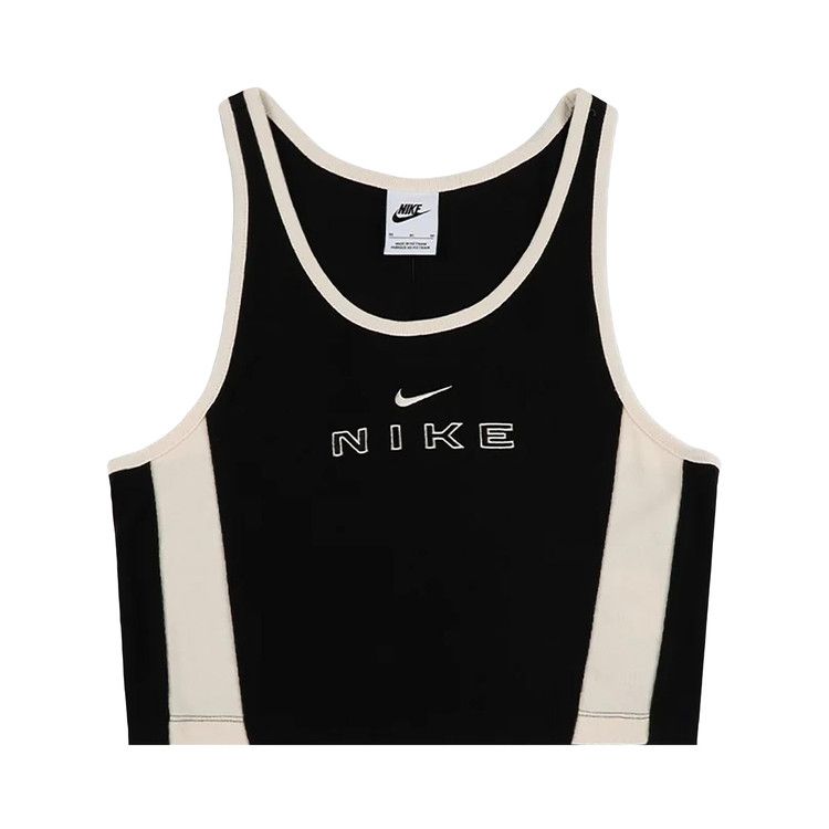 Nike NSW Tight Graphic Tank Top 'Black/Chalk'