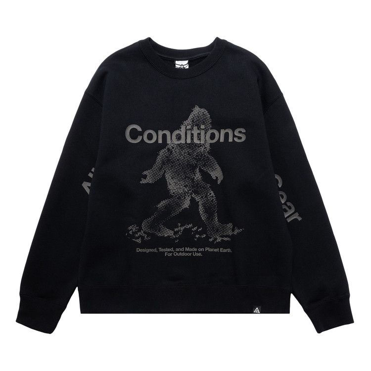 Nike ACG Tuff Fleece Therma-Fit Pullover Crew-Neck Sweatshirt 'Black'