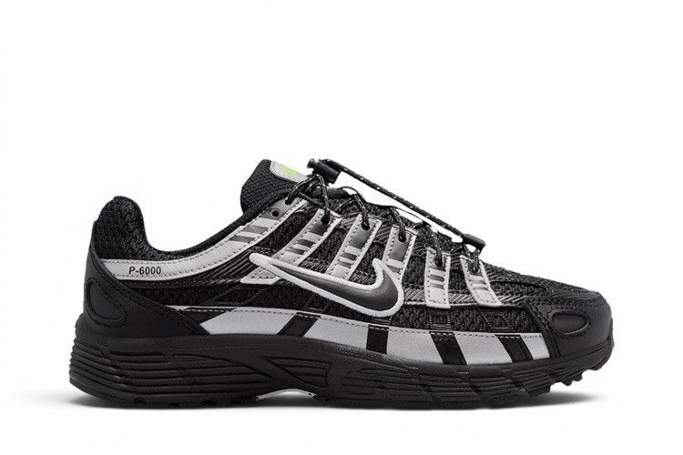 Nike P-6000 GS 'Black Metallic Silver Volt Ice'