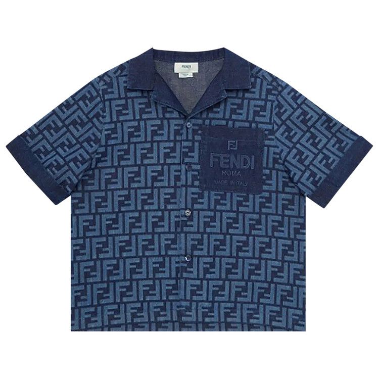 Fendi Kids Chambray Shirt 'Dark Blue'