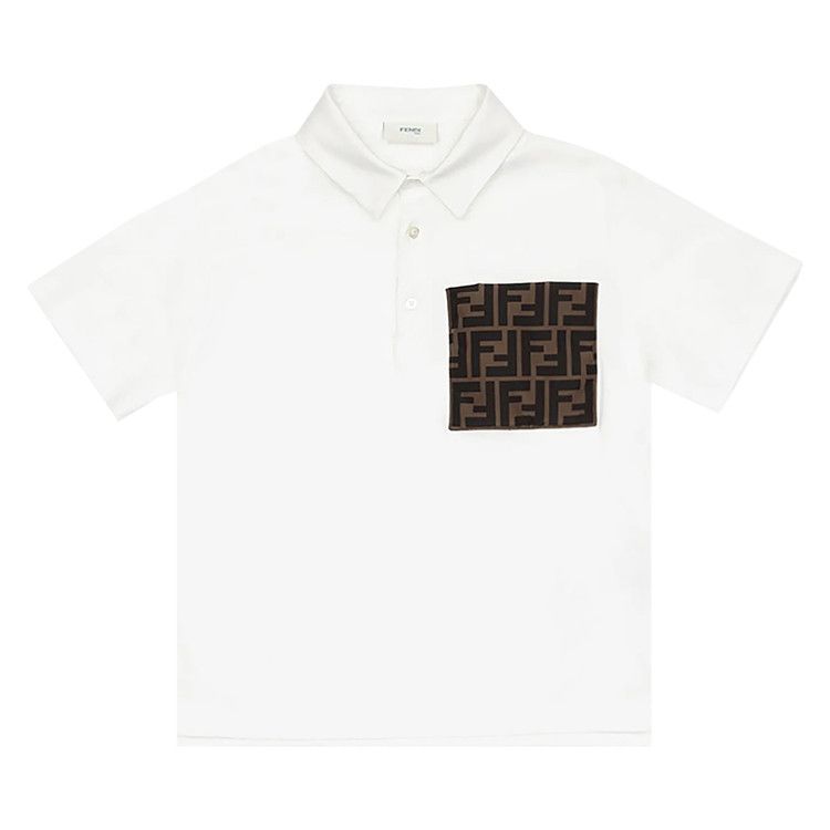 Fendi Kids Jersey Polo 'White'