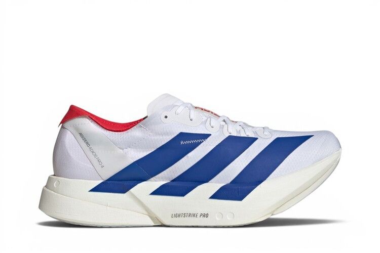 adidas Adizero Adios Pro 4 'Cloud White Royal Blue Pure Ruby'