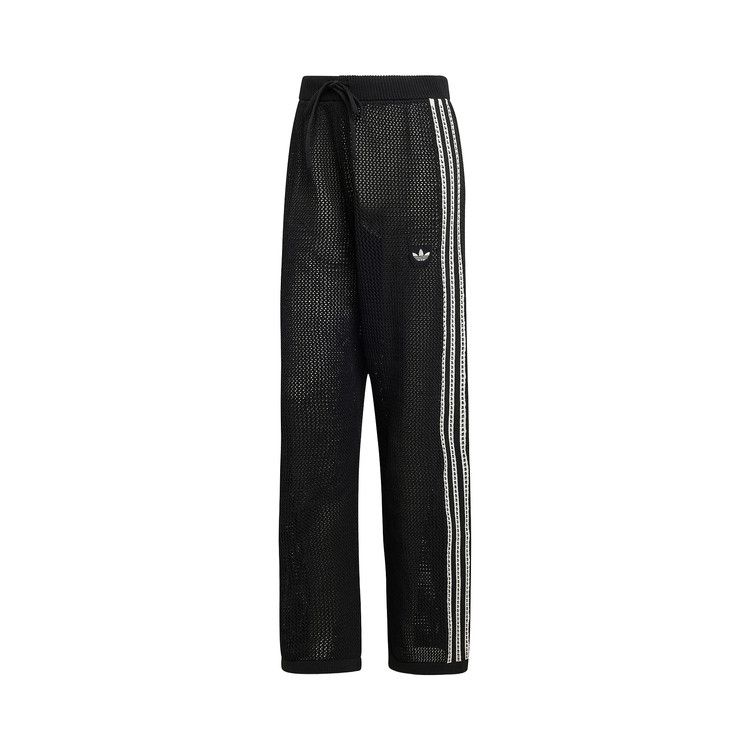 Adidas Knitted Crochet Firebird Track Pants 'Black'