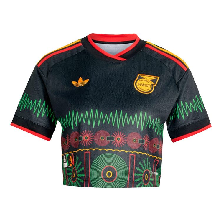 Adidas Jamaica 26 x Bob Marley Away Cropped Jersey 'Black'