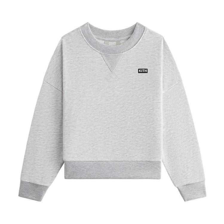 Kith Kids Long-Sleeve Nelson Crewneck 'Light Heather Grey'