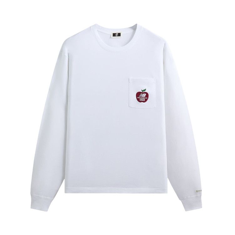 Kith x New Balance Ny Woodblock Long Sleeve Pocket Tee 'White'