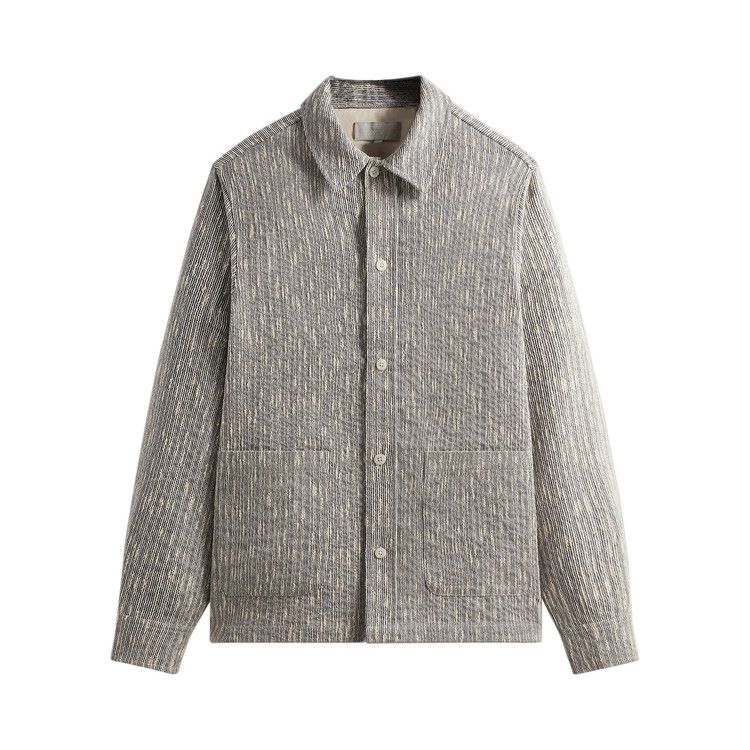 Kith Slub Boucle Boxy Collared Overshirt 'Ink'