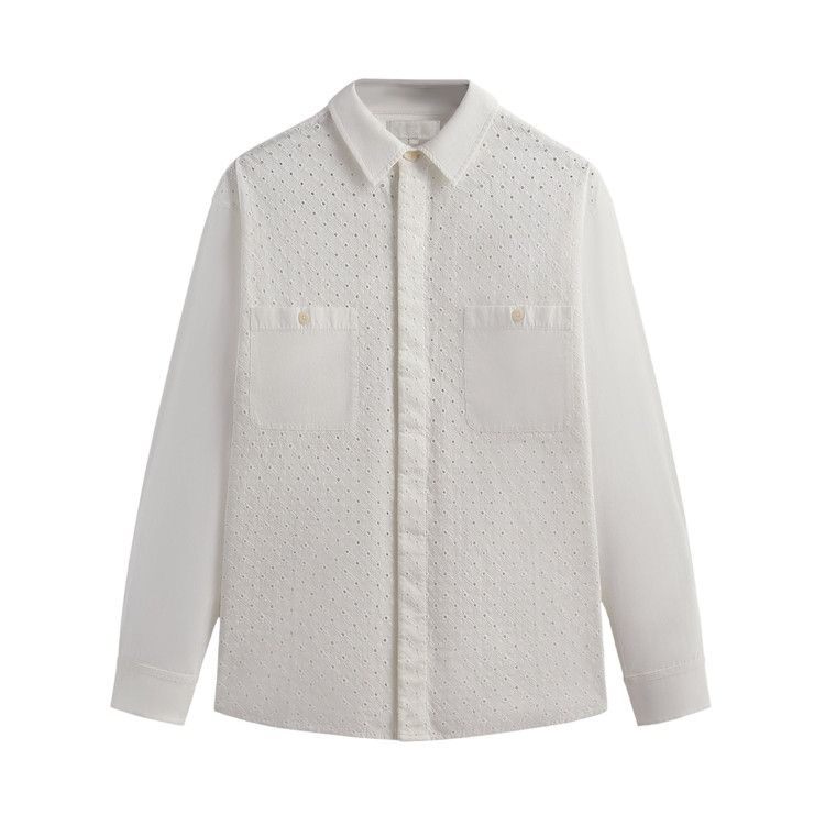 Kith Lattice Floral Long-Sleeve Apollo Shirt 'Silk'
