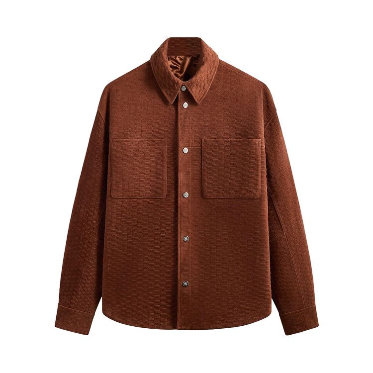 Kith Monogram Suede Apollo Ii Shirt 'Walnut'