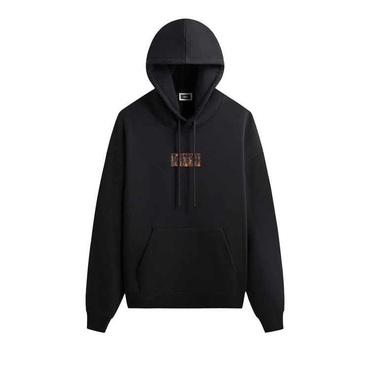 Kith Classic Logo Leopard Applique Nelson Hoodie 'Black'