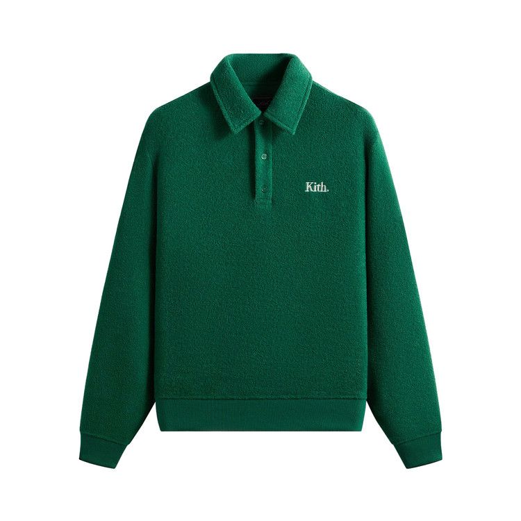 Kith Towel Boucle Long Sleeve Drew Polo 'Newt'