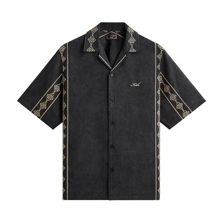 Kith Cupro Linen Thompson Camp Collar Shirt 'Black'