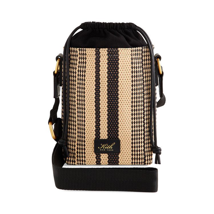 Kith Striped Raffia Drawstring Pouch 'Radiant'