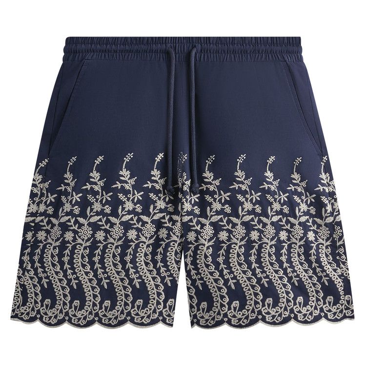 Kith Floral Eyelet Lewis Short 'Gulf'