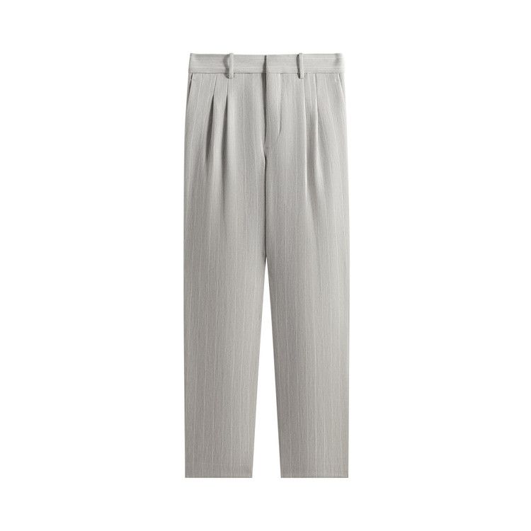 Kith Pinstripe Eli Pleated Trouser 'Light Heather Grey'