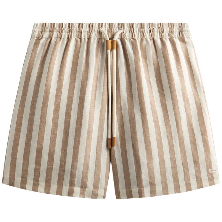 Kith Spun Silk Linen Stripe Kellen Short 'Chai'