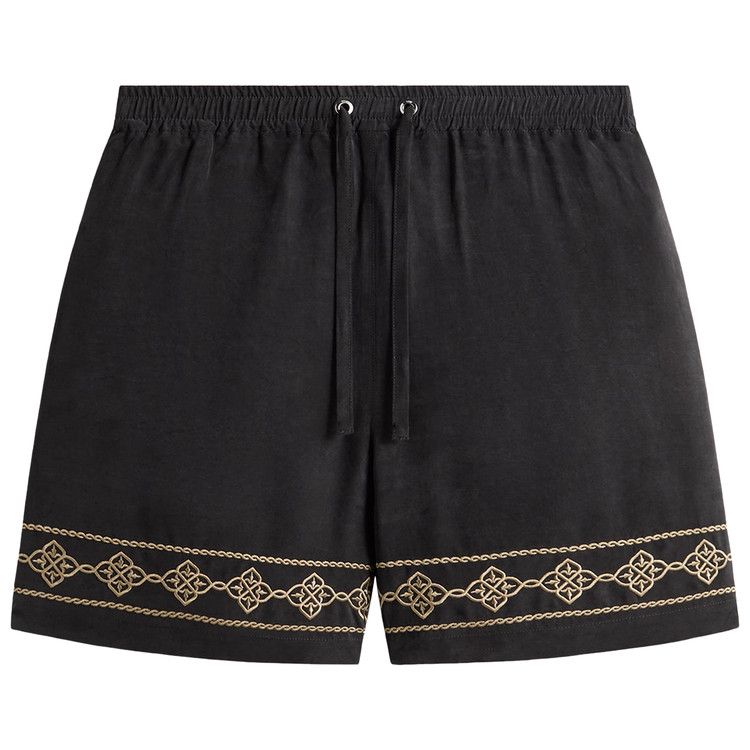 Kith Cupro Linen Cedar Short 'Black'
