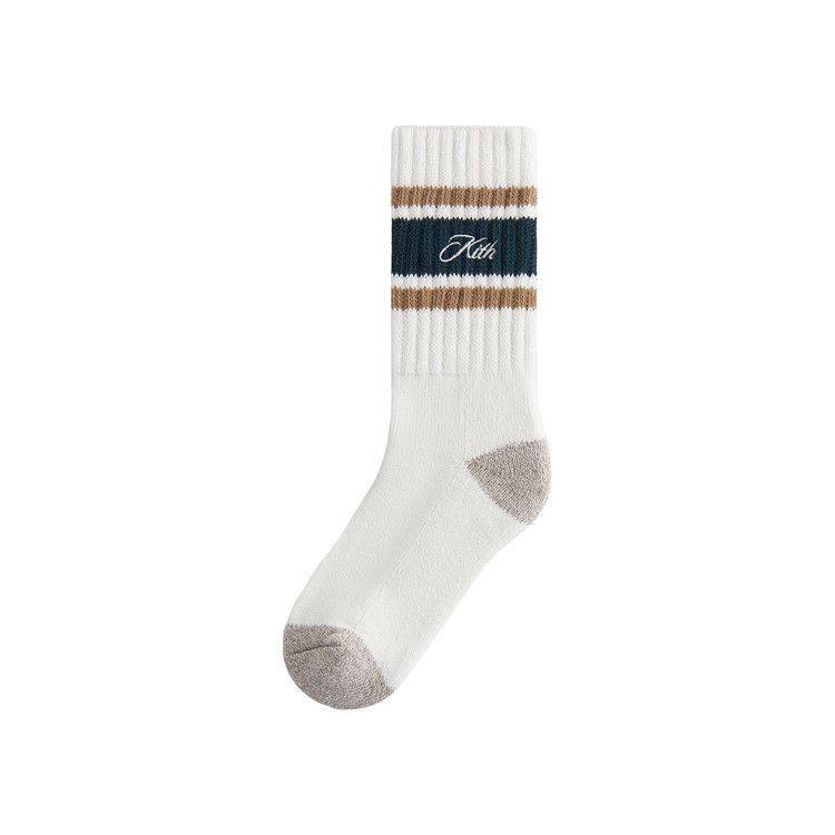 Kith Striped Chunky Crew Socks 'Stadium'