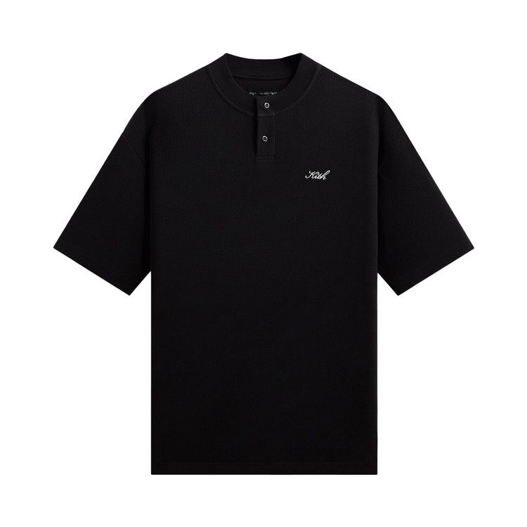 Kith Micro Waffle Tristan Henley 'Black'