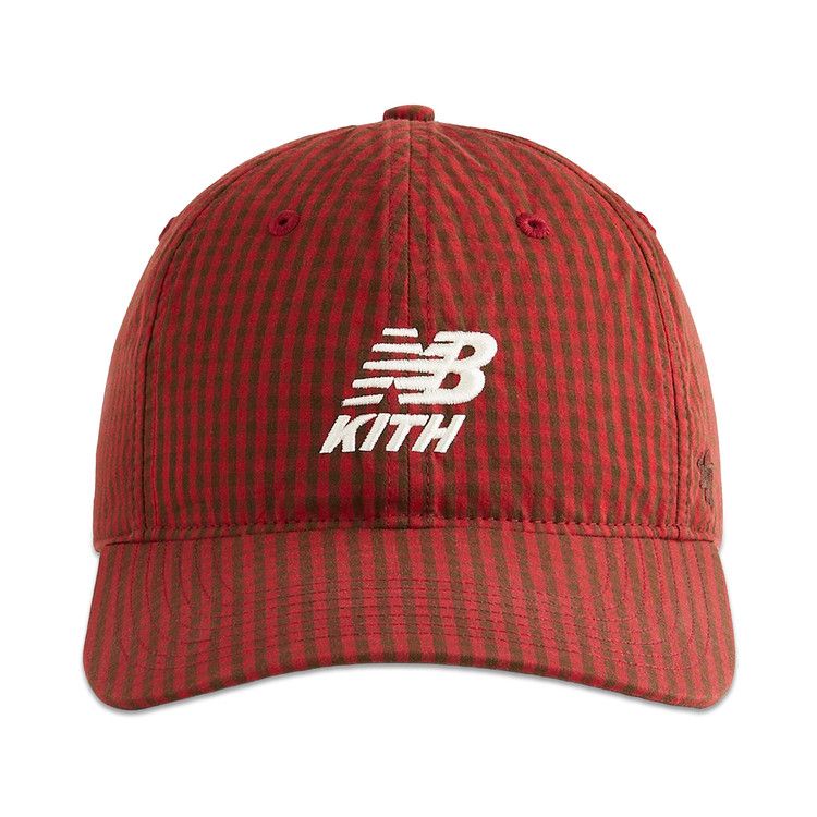 Kith x '47 For New Balance Classic Gingham Poplin Franchise Ls Cap 'Biking Red'