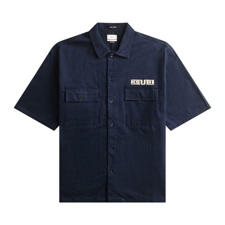 Ksubi Zoom Boiler Short Sleeve Shirt 'Navy'