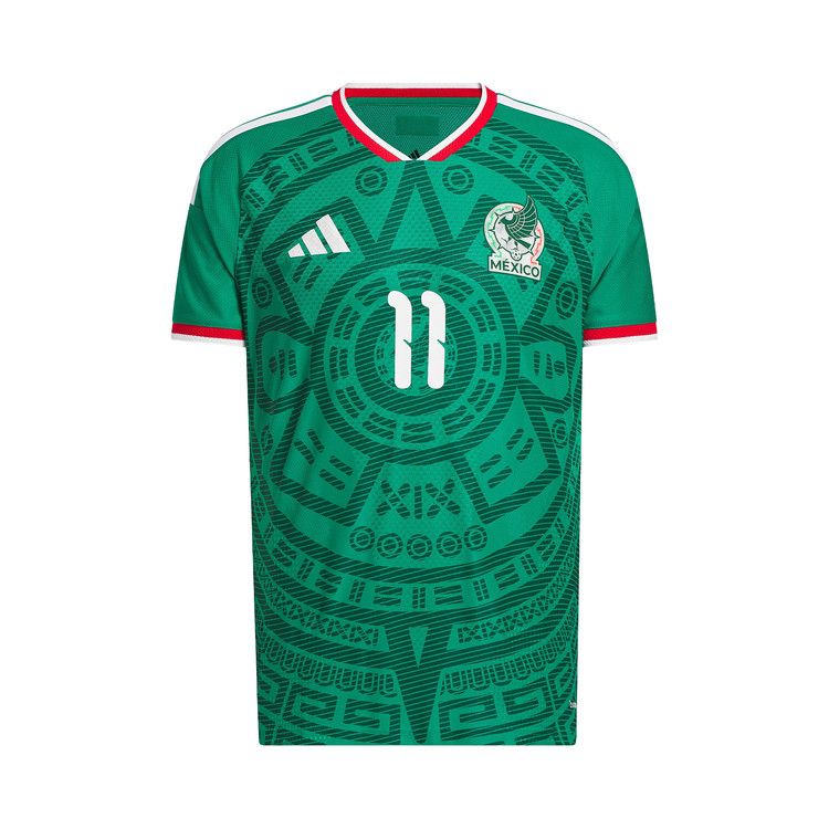 Adidas Mexico 26 Home Gimenez Authentic Jersey 'Bold Green'