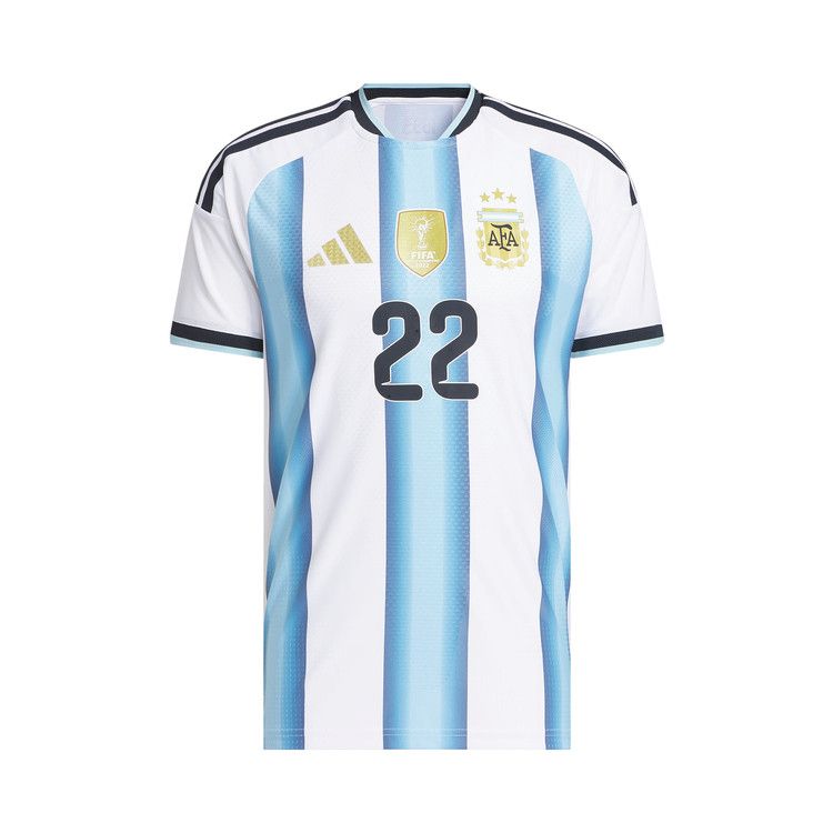 Adidas Argentina 26 Home Martinez Authentic Jersey 'White/Icey Blue'