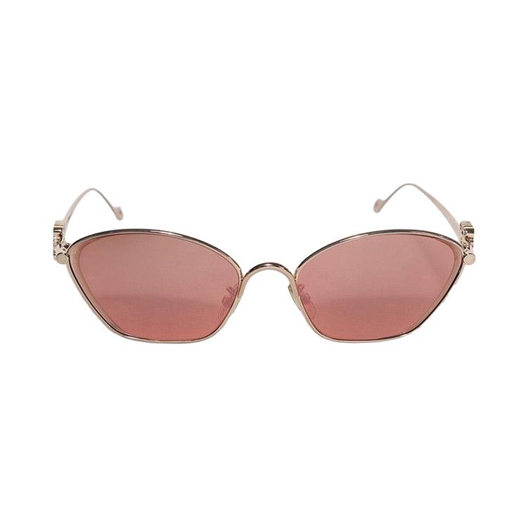 Loewe Anagram Sunglasses 'Shiny Rose Gold/Bordeaux Mirror'