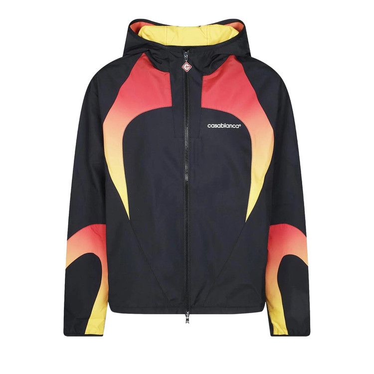 Casablanca Zip Up Hooded Jacket 'Black'
