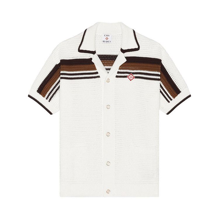 Casablanca Crochet Short Sleeve Shirt 'White'