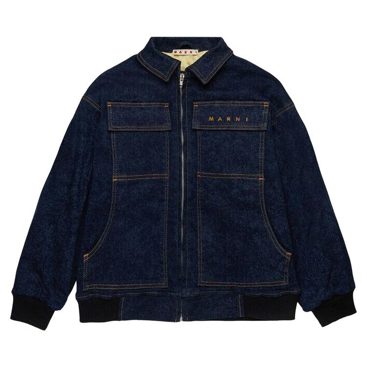Marni Kids Marble Wash Overdyed Jacket 'Denim'