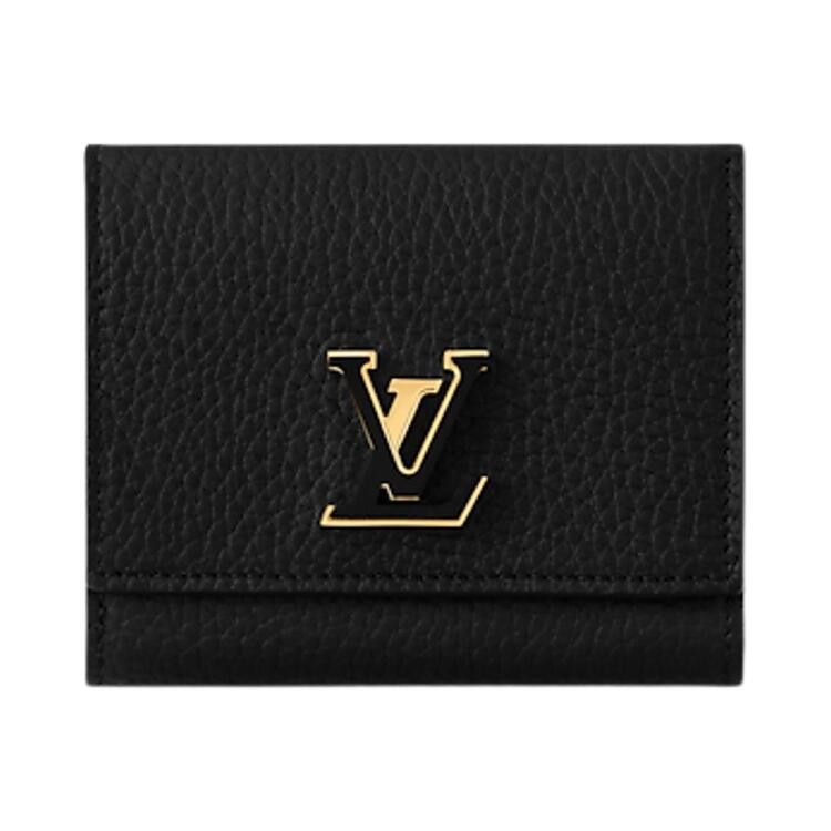 Louis Vuitton Capucines Tiny Wallet 'Black Taurillon Leather'