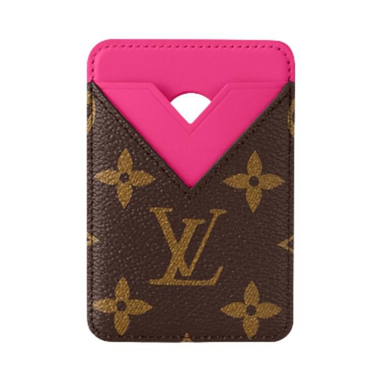 Louis Vuitton Magnetic Card Holder 'Pondichery Pink/Brown Monogram Canvas'
