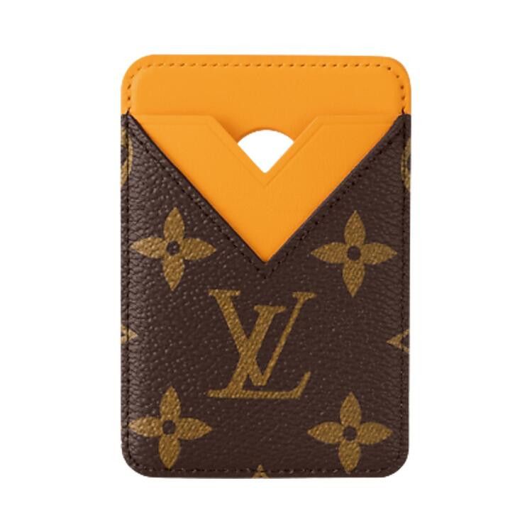 Louis Vuitton Magnetic Card Holder 'Safran Yellow/Brown Monogram Canvas'