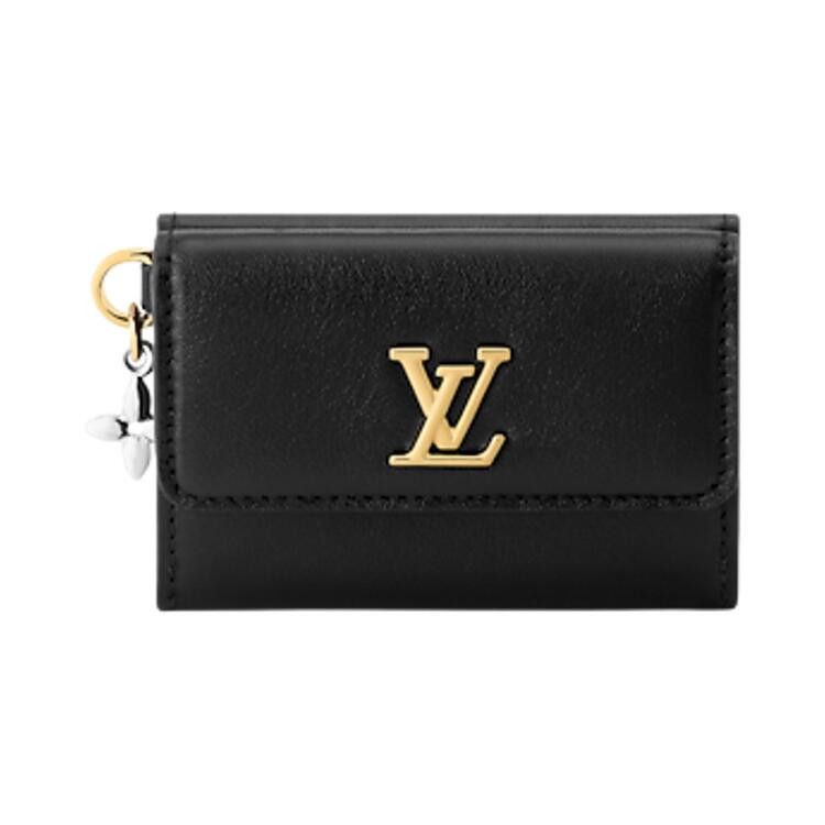 Louis Vuitton Mini Trifold Wallet LV Bloom 'Black Calfskin Leather'