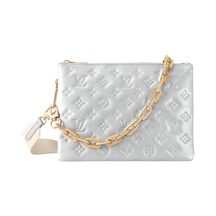 Louis Vuitton Coussin PM 'Silver Puffy Monogram Lambskin Leather'