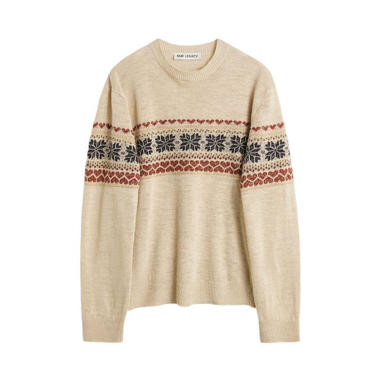 Our Legacy Base Roundneck 'Snow Fairisle Hemp'
