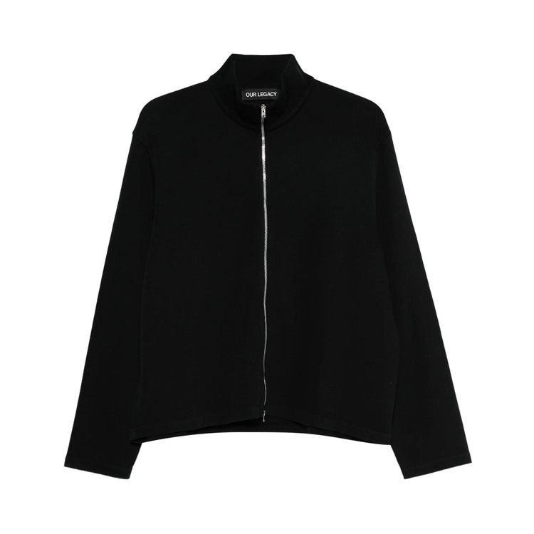 Our Legacy Shrunken Full Zip Jacket 'Black Athletic Rib'