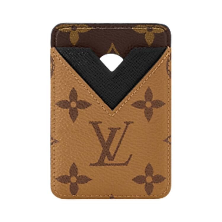 Louis Vuitton Magnetic Card Holder 'Brown Monogram Reverse Canvas'