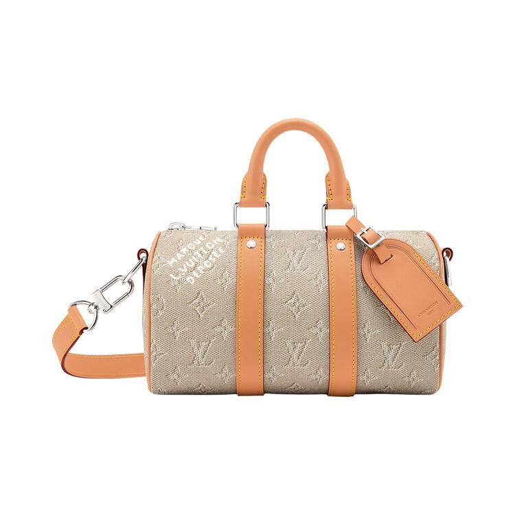 Louis Vuitton Keepall Bandoulière 25 'Monogram Heritage Linen Canvas'