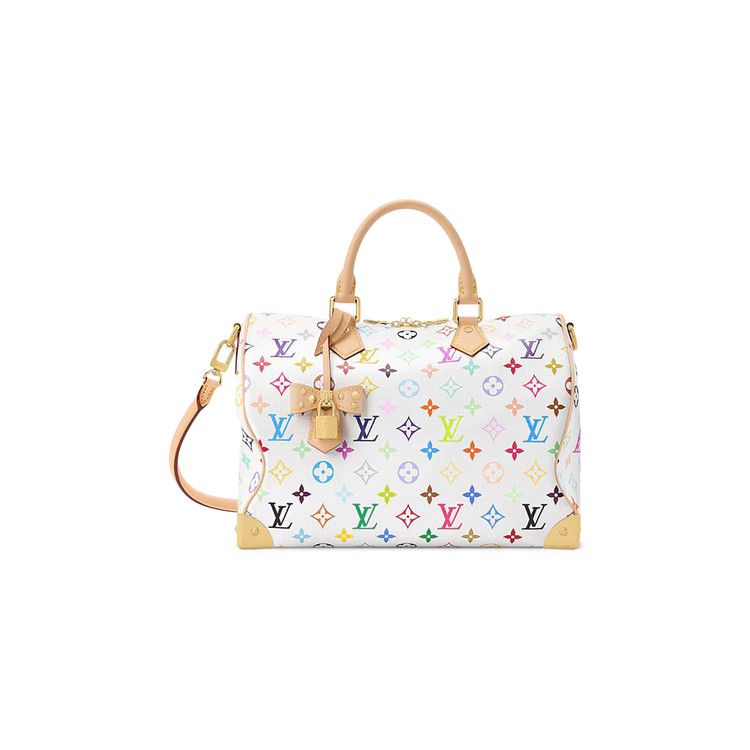 Louis Vuitton x Takashi Murakami Speedy Soft 30 'Multicolor/White Monogram Canvas'