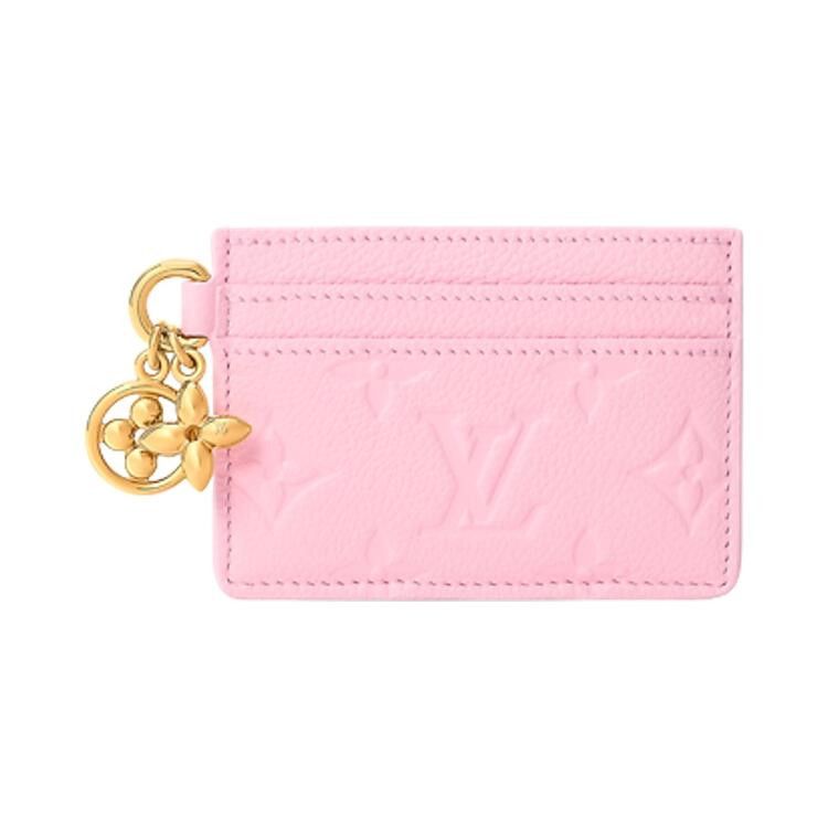 Louis Vuitton Lv Charms Card Holder 'Confetti Pink Monogram Embossed Empreinte Cowhide Leather'