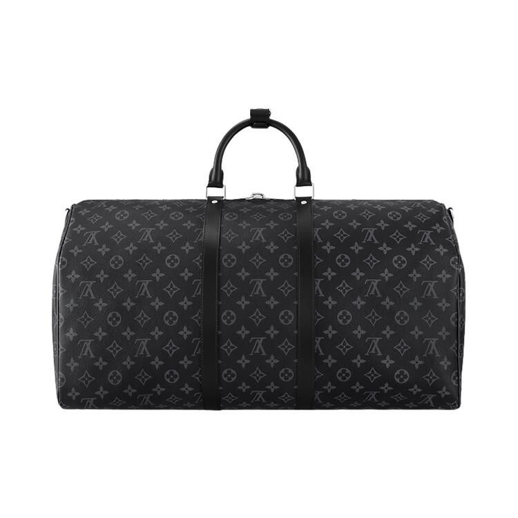 Louis Vuitton Keepall Bandoulière 55 'Black Monogram Eclipse Canvas'