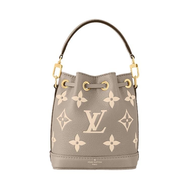 Louis Vuitton Nano Noe 'Tourterelle Gray/Cream Monogram Embossed Empreinte Cowhide Leather'