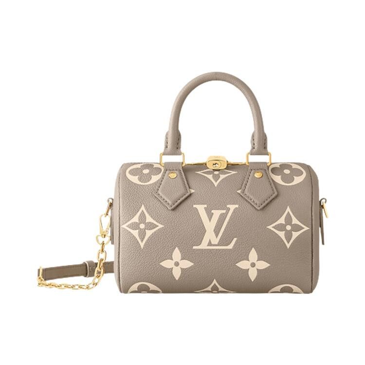 Louis Vuitton Speedy Bandouliere 20 'Tourterelle Gray/Cream Monogram Embossed Empreinte Cowhide Leather'