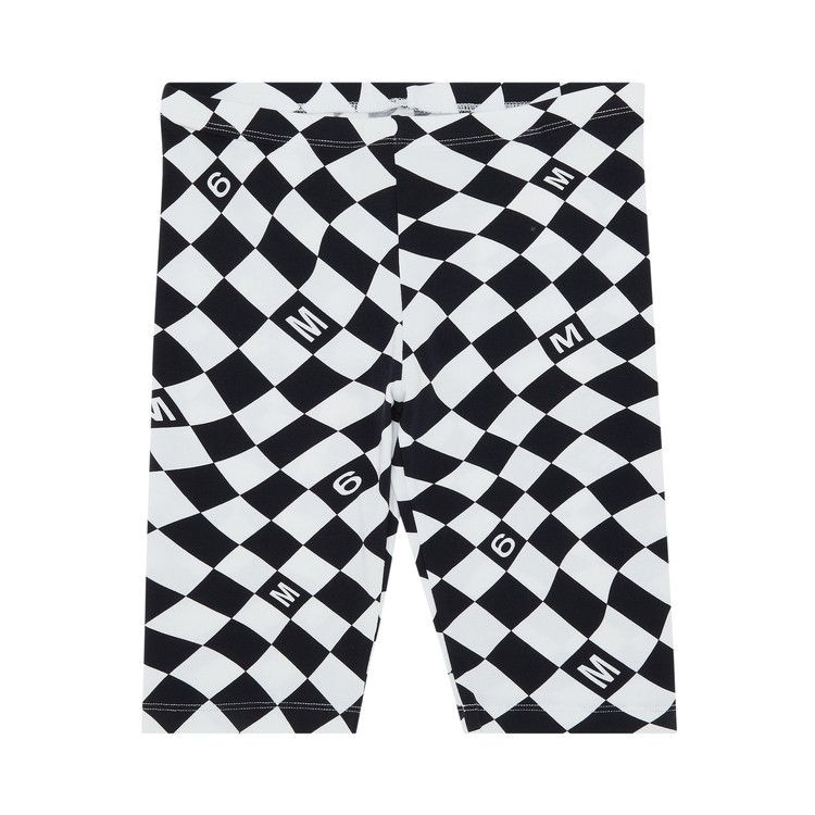 MM6 Maison Margiela Kids Biker Shorts 'White/Black'