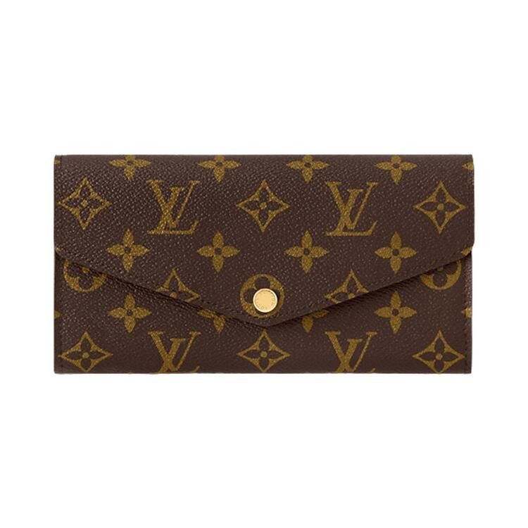 Louis Vuitton Sarah Wallet 'Brown Monogram Canvas/Rose Ballerine Pink'